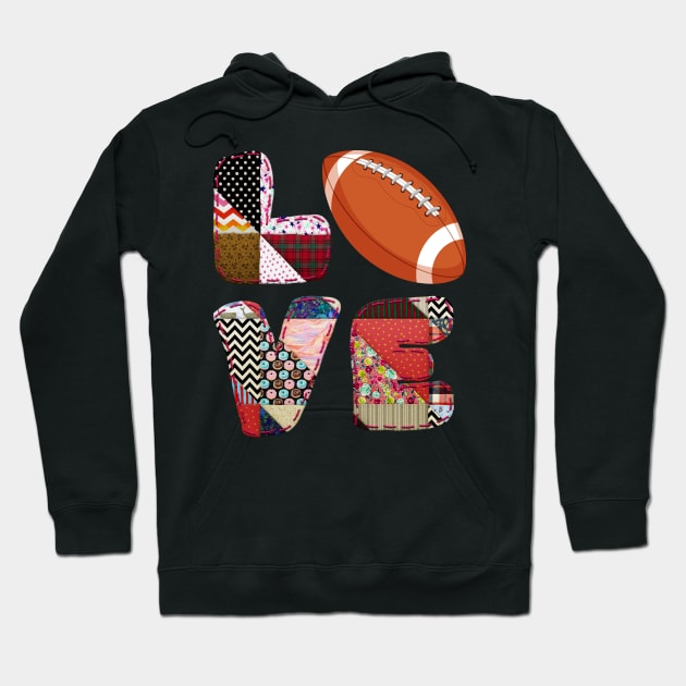 Love Football design Hoodie by Satic